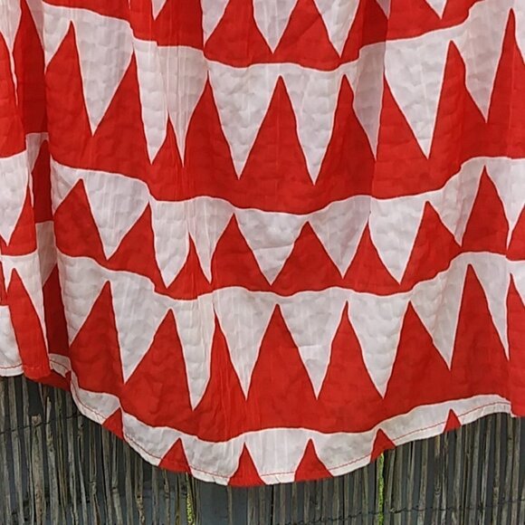 Misska Red & White Off The Shoulder Lightweight Blouse - No Size Tag - Picture 5 of 11